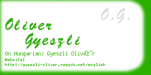 oliver gyeszli business card